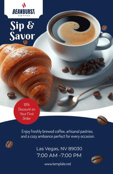 Free Cafe Advertisement Poster Template to Edit Online