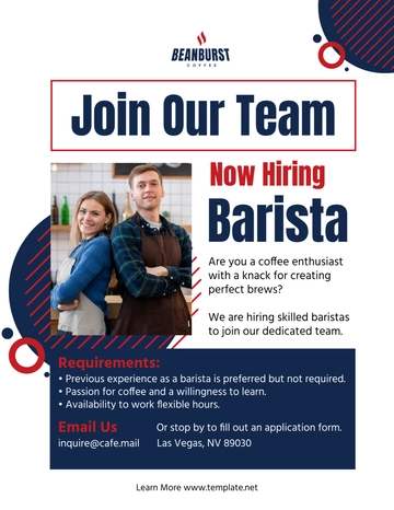 Free Cafe Job Flyer Template to Edit Online
