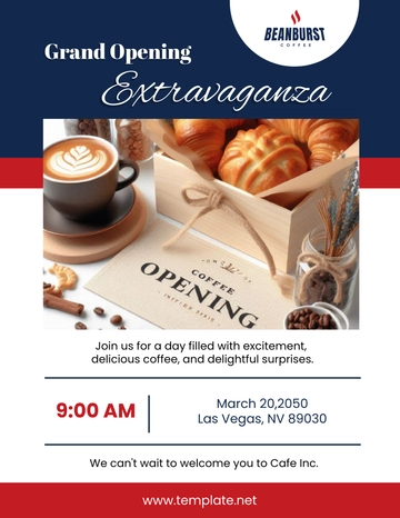 Free Cafe Grand Opening Flyer Template to Edit Online
