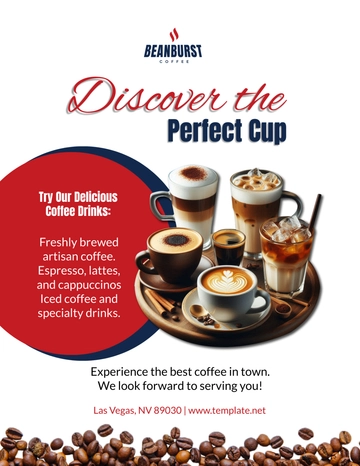 Free Cafe Advertising Flyer Template to Edit Online