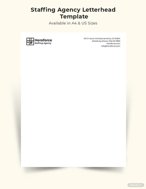 Staffing Agency Letterhead Template