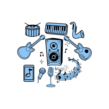 Free Music Doodles Clipart to Edit Online