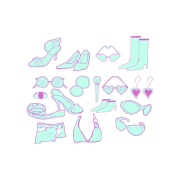 Free Fashion Doodles Clipart to Edit Online