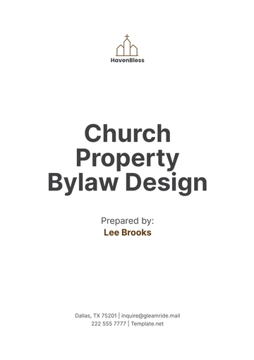 Free Church Property Bylaw Design??Template to Edit Online
