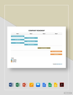 Editable Company Roadmap Template