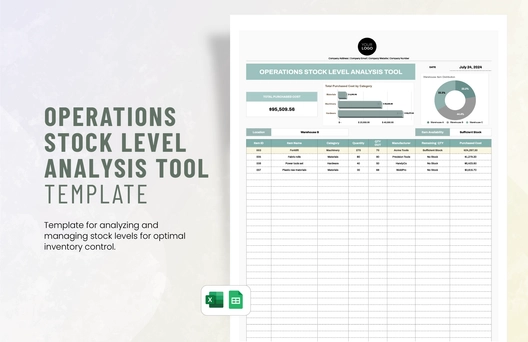 Operations Stock Level Analysis Tool Template