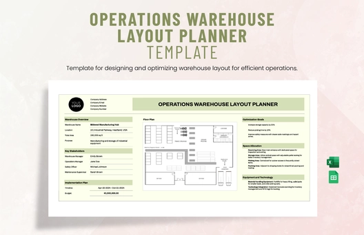 Operations Warehouse Layout Planner Template