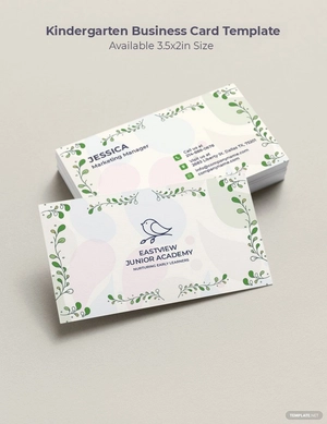 Simple Kindergarten Business Card Template