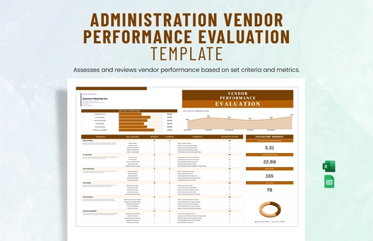 Administration Vendor Performance Evaluation Template