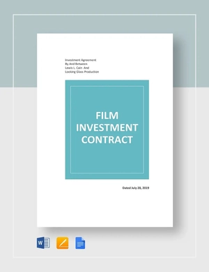 Film Investment Contract Template