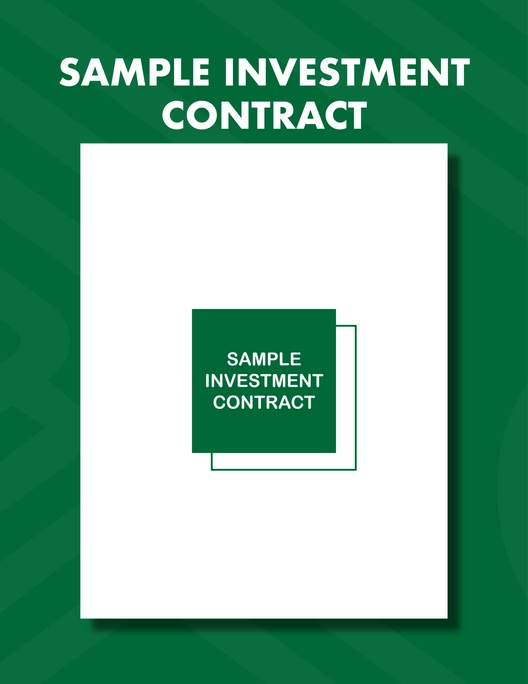 Sample Investment contract Template