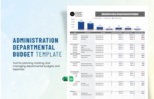 Administration Departmental Budget Template