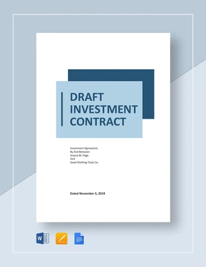 Draft Investment contract Template
