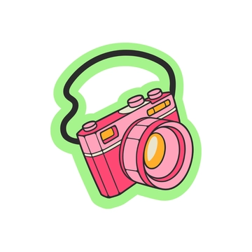 Free Camera Sticker Clipart to Edit Online