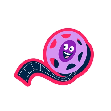 Free Movie Reel Sticker Clipart to Edit Online