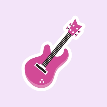 Free Guitar Sticker Clipart to Edit Online