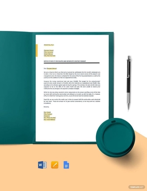 Construction Notice of Dispute Template