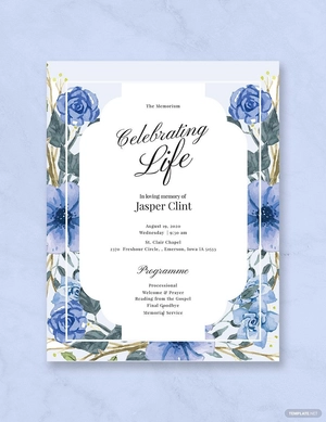 Sample Memorial Program Template