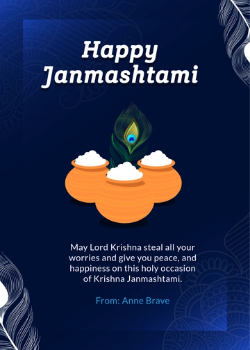 Free Janmashtami Wishes Template to Edit Online