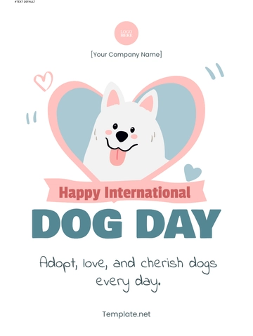 Free Happy International Dog Day Social Media Template to Edit Online