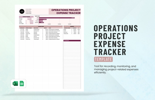 Operations Project Expense Tracker Template