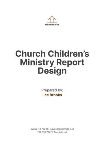 Free Church Children's Ministry Report Design Template to Edit Online