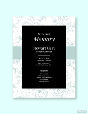 Simple Memorial Program Template