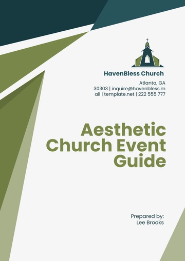 Free Aesthetic Church Event Guide Template to Edit Online