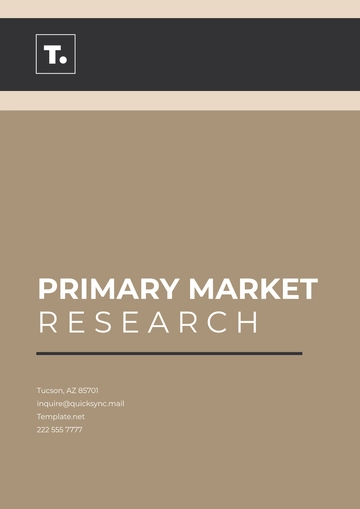 Free Primary Market Research Template to Edit Online