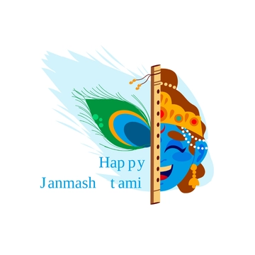 Free Janmashtami Clipart Template to Edit Online