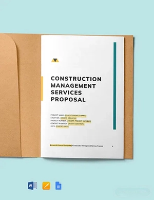 Simple Construction Management Proposal Template