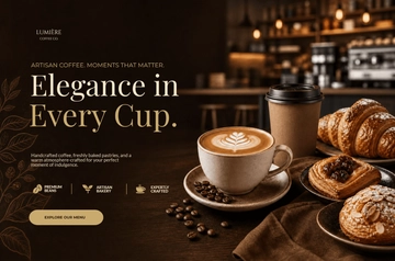 Free Cafe Web Banner Template to Edit Online