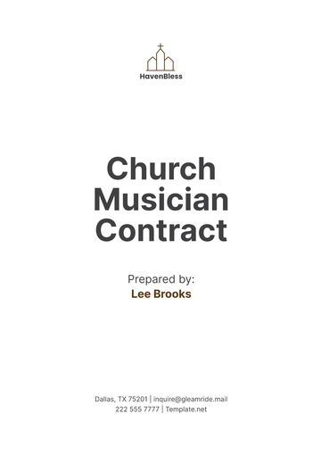 Free Church Musician Contract Template to Edit Online