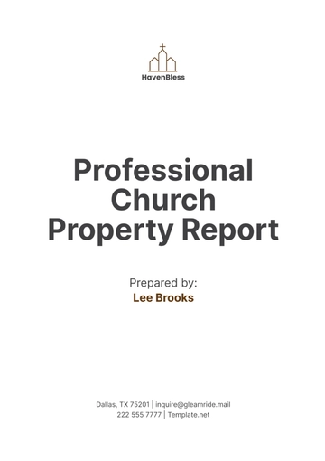 Free Professional Church Property Report Template to Edit Online