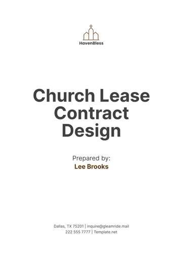 Free Church Lease Contract Design??Template to Edit Online