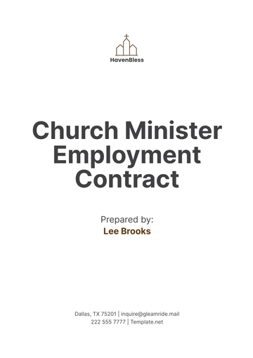 Free Church Minister Employment Contract Template to Edit Online