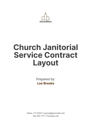 Free Church Janitorial Service Contract Layout Template to Edit Online