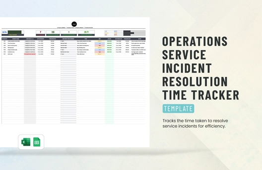 Operations Service Incident Resolution Time Tracker Template
