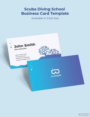 Scuba Diving School Business Card Template