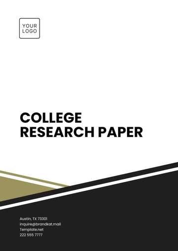 Free College Research Paper Template to Edit Online