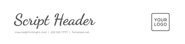 Free Default Script Header Template to Edit Online
