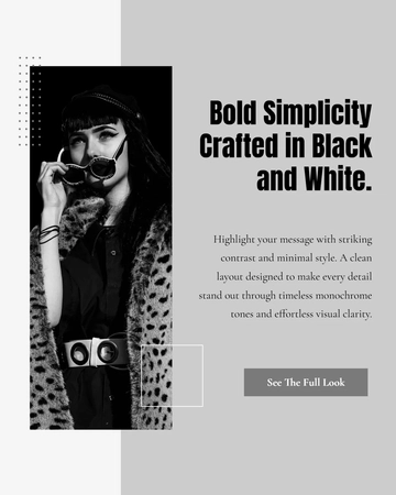 Free Monochrome Instagram Post Template to Edit Online