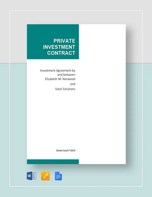Private Investment contract Template