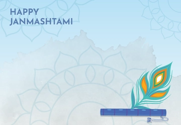 Free Janmashtami Card Background Template to Edit Online
