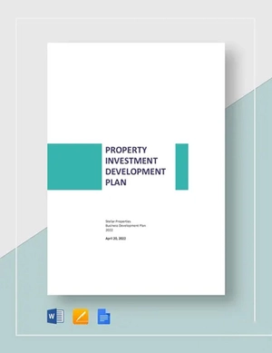 Property Investment Development Plan Template