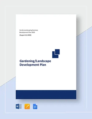 Gardening/Landscape Development Plan Template