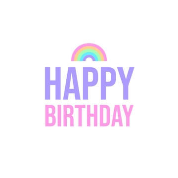 Free Rainbow Happy Birthday to Edit Online