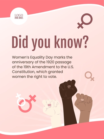 Free Women's Equality Day Template to Edit Online