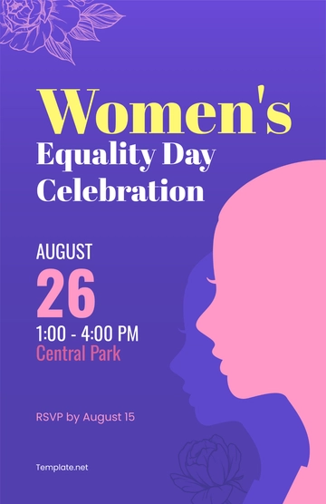 Free Women's Equality Day Event Template to Edit Online