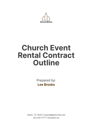 Free Church Event Rental Contract Outline Template to Edit Online
